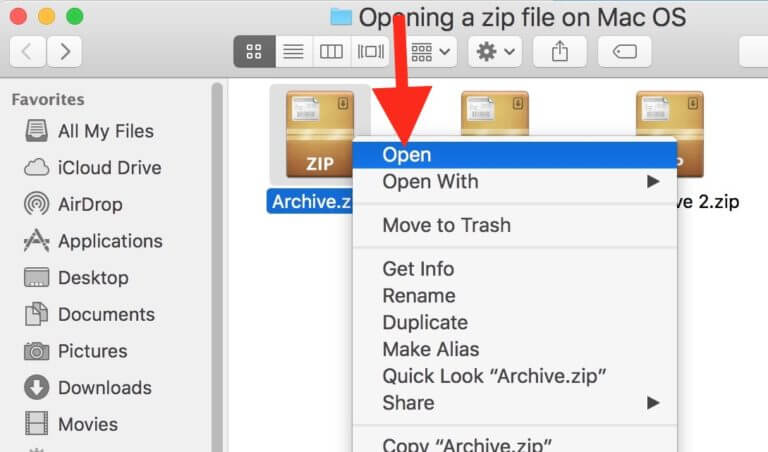 decomprimere i file ZIP sul tuo Mac